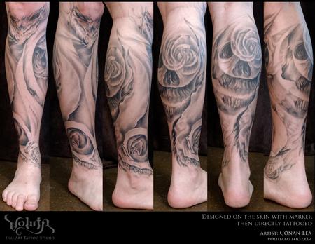 Conan Lea - Skulls and Roses Tattoo